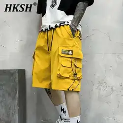 HKSH Summer Men's Workwear Shorts Trendy Brand Ins High Street Loose Outerwear Knee-length Pants Trendy Straight Pockets HK0673
