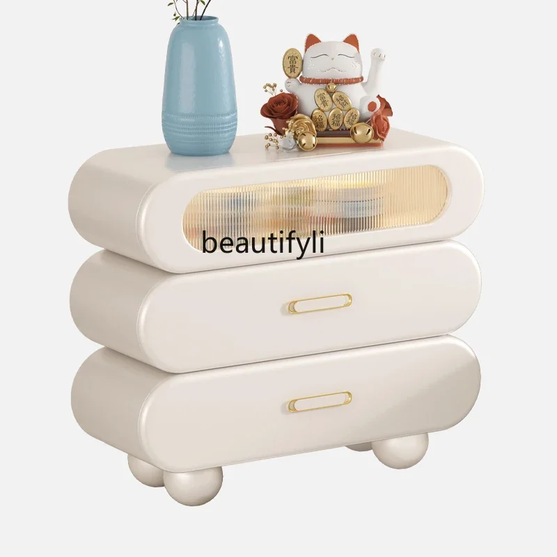 

LJYFrench cream style living room master bedroom bedside storage living room locker