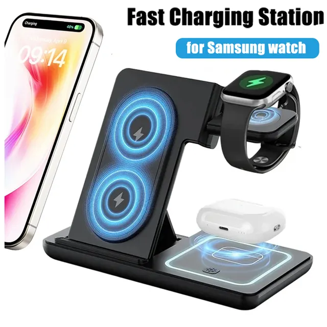 3-in-1 Foldable Wireless Charger for Everyday Convenience
