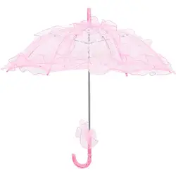 Handmade Lace Wedding Umbrella Bridal Parasol Vintage Sunshade Photo Props Tea Party Decoration Cotton Embroidery Umbrellas For
