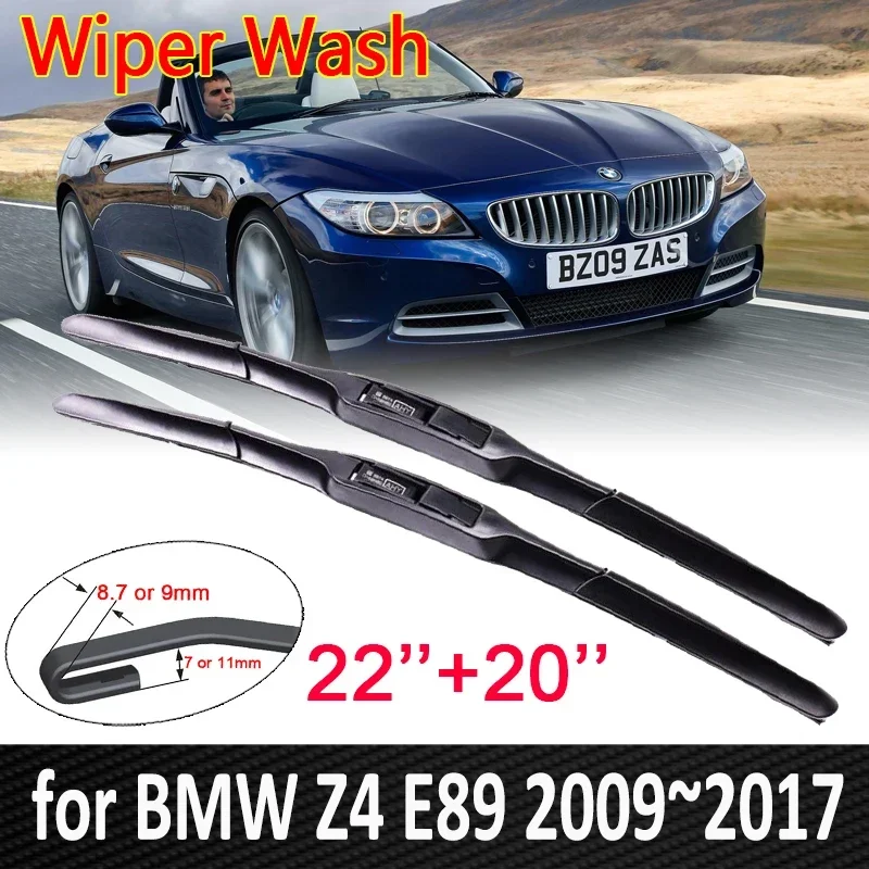 

for BMW Z4 E89 2009~2017 2010 2011 2012 2013 2014 2015 2016 Front Windshield Windscreen Wipers Car Wiper Blade Car Accessories