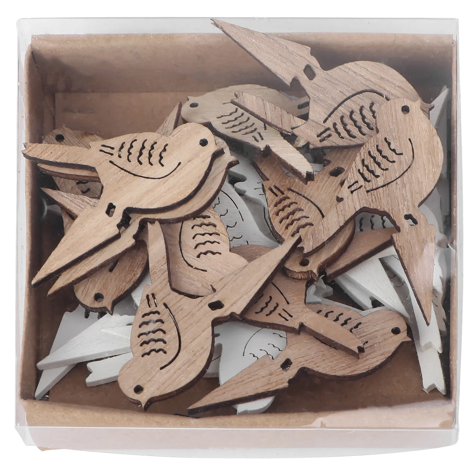 

72pcs Wooden Slices Craft Decor Set Easter Home Decoration Durable Wood Material Festival Diy Accessories Themed Pieces