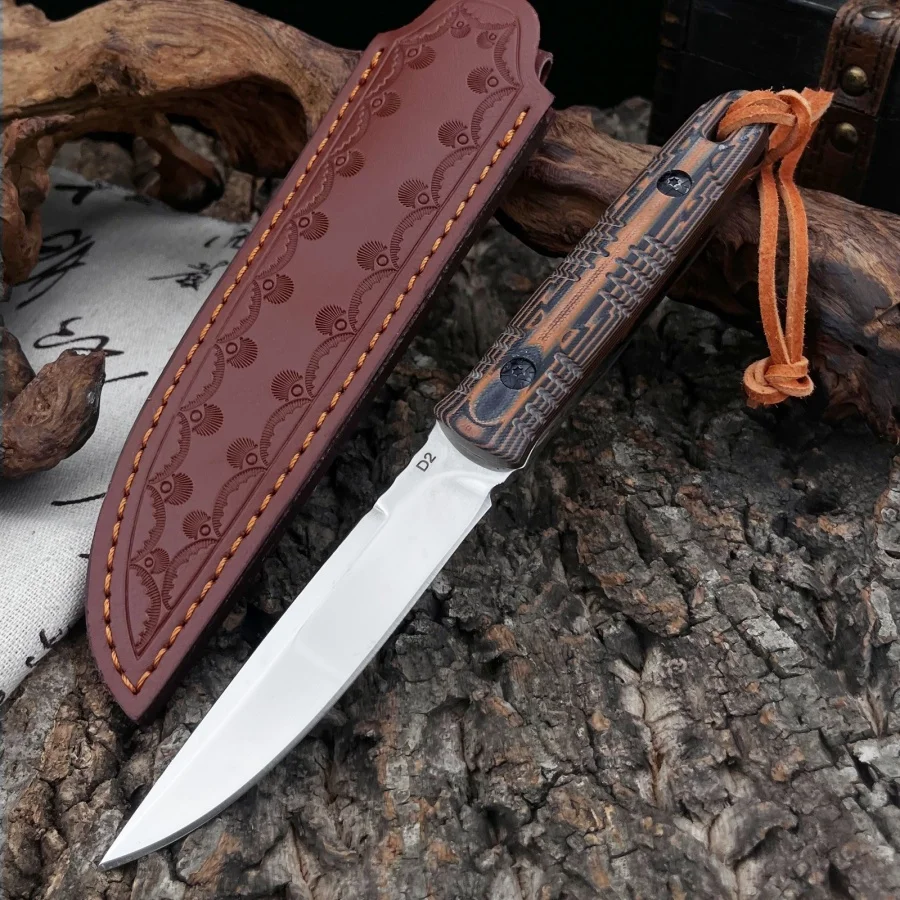 

Открытый прямой нож высокой твердости с лезвием 7Cr13Mov Ручка Mikata Портативный нож для инструментов с функцией охоты Рыболовный нож