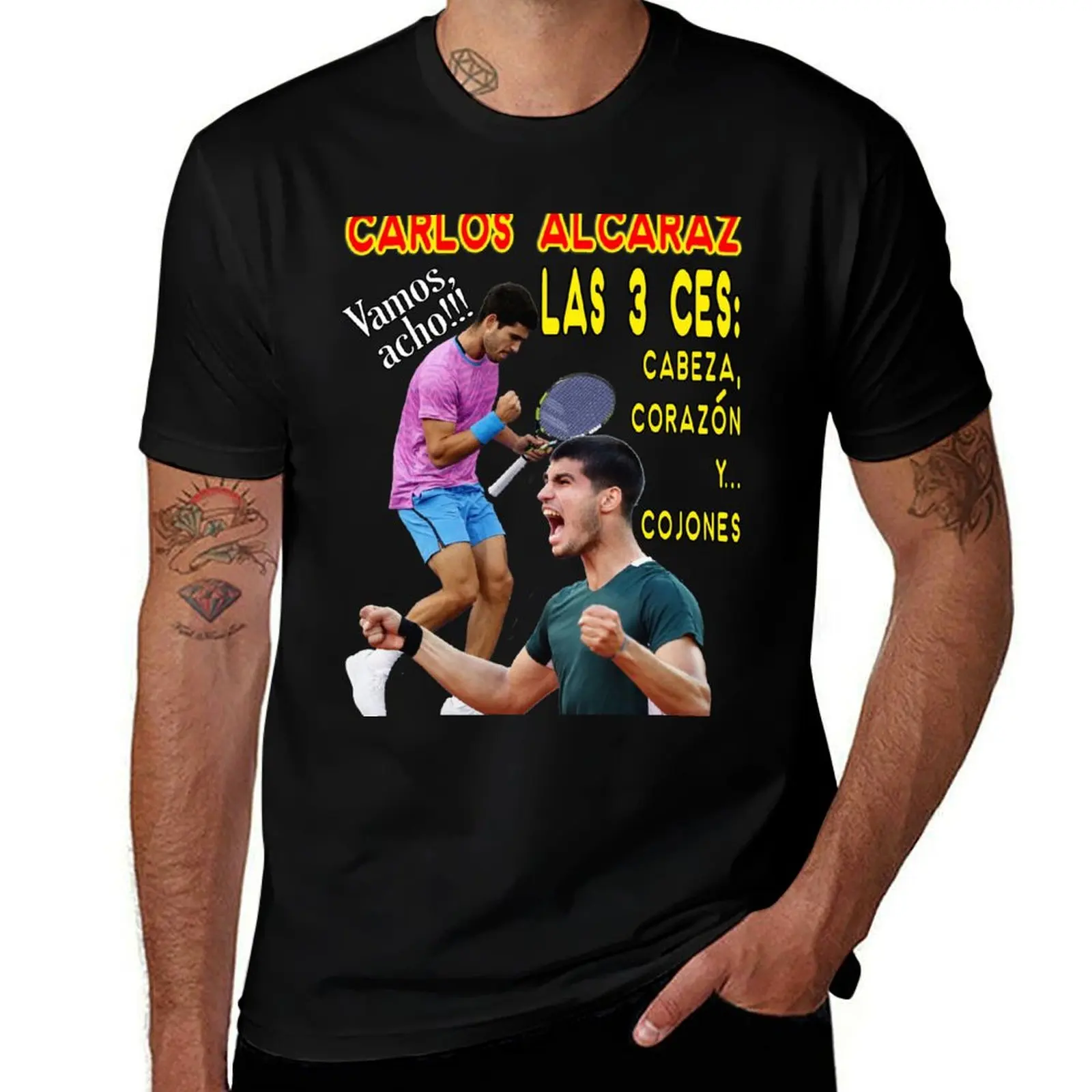 

man of heavy shirt T-Shirt t luxury man t cotton Carlitos shirt Alcaraz C's three shirt graphic t man The