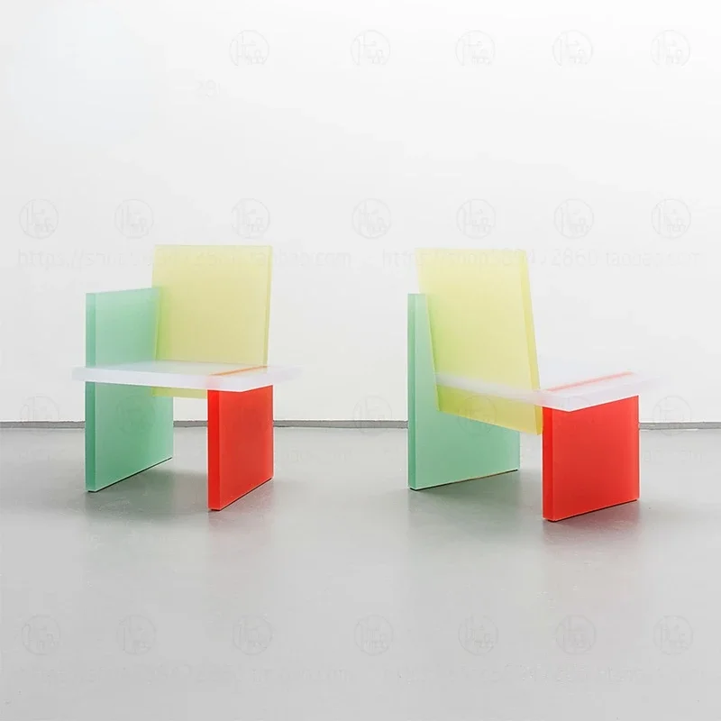 

Wind Acrylic Couch Transparent Make-up Chair Household Single Casual Chair Meeting Guests