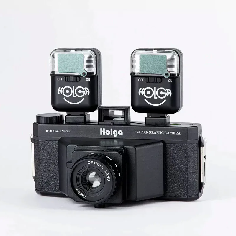 Cámara Retro panorámica HOLGA 120 Pan flash opcional Lomo pantalla ancha formato medio 6x12 cámara panorámica película cámara de gran formato