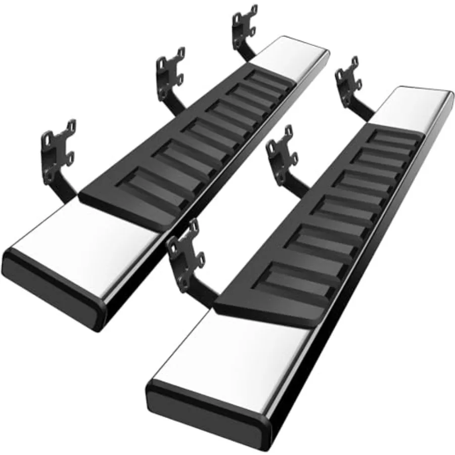Running Boards Steps Bar for 1999-2016 Ford F250 F350 F450 F550 Super Duty Regular Cab, Aluminum, Black, Heavy-Duty Non-Slip Su