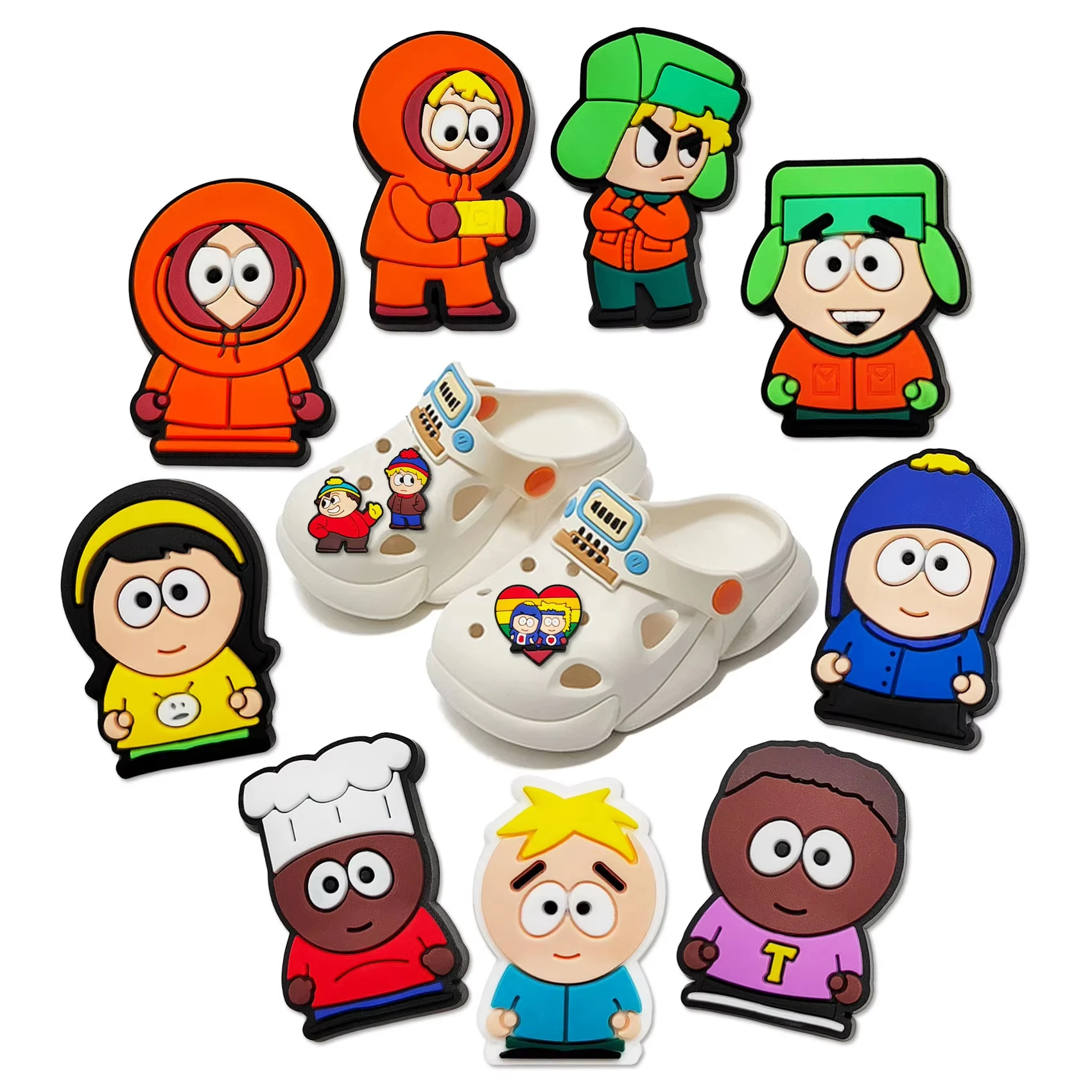Disney Park Boy Playground Storm Shoe Charms 9-200PCS DIY Cr
