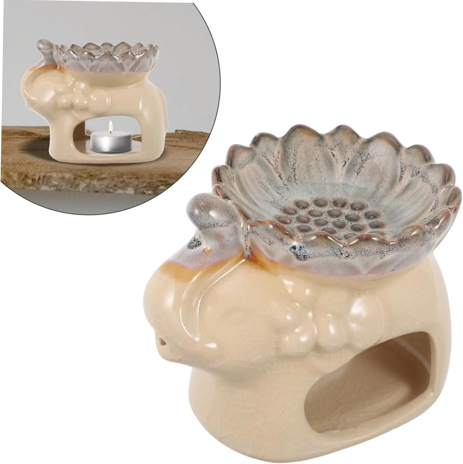 Elefant Keramik Diffusor Teelicht Ätherisches Öl Diffusor Duft Diffusor Halter Unter Schreibtisch Ornament Dekor Schreibtisch Räuchergefäß Ador