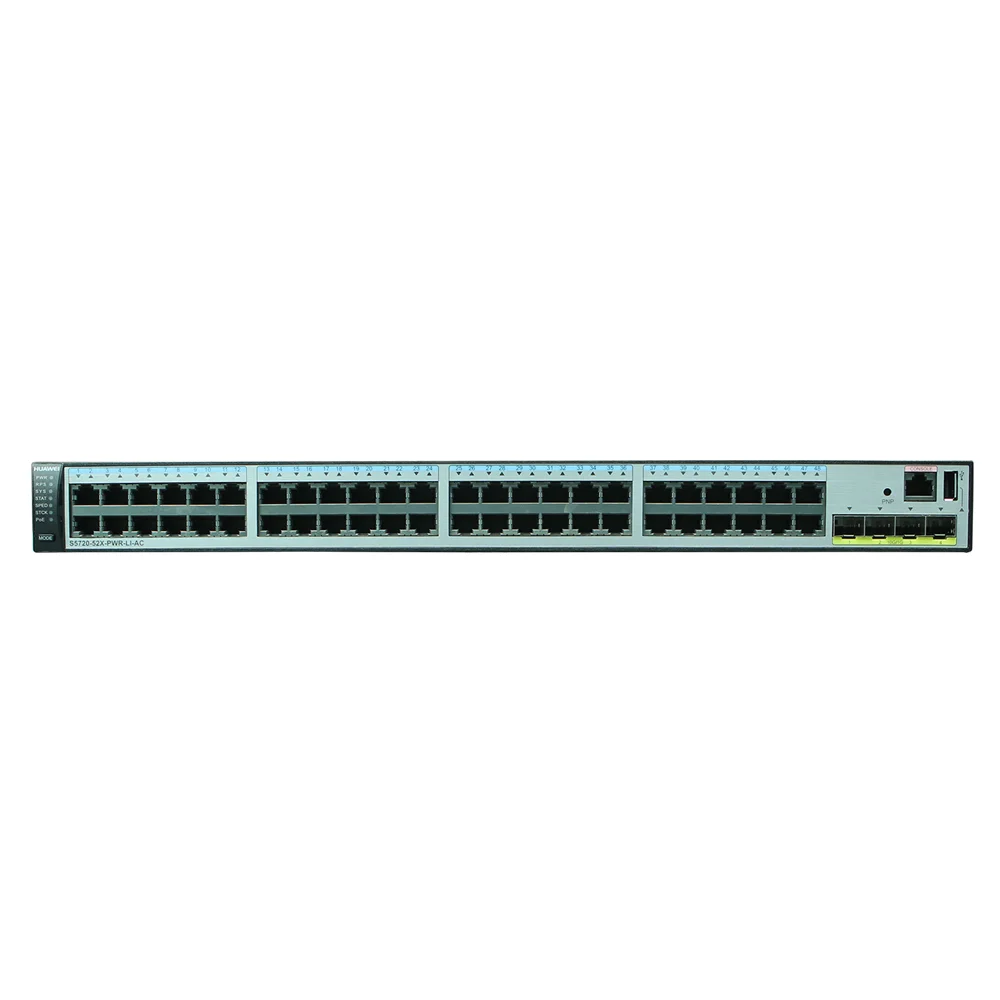 

S5720-52X-Pwr-Li-AC 48 Ports Gigabit Network Switch (4*10 Gig SFP+, PoE+)
