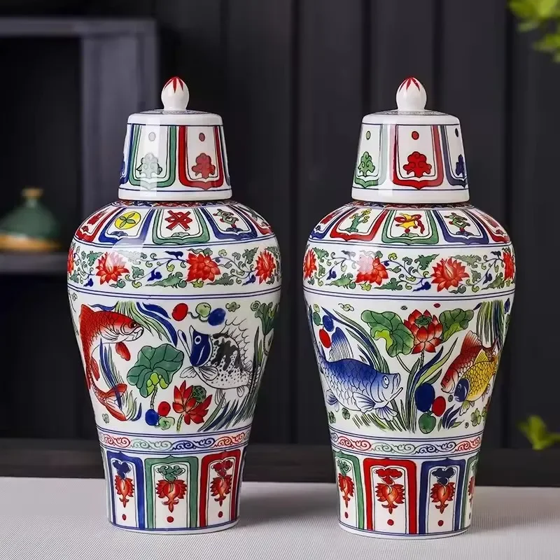 

34.5cm/Jingdezhen antique Yuan blue and white ceramic empty wine bottle wine barrel home living room foyer vase decoration ornam