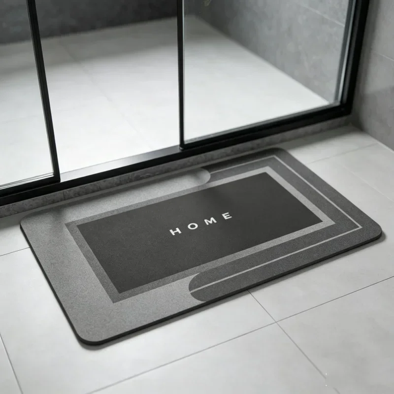 Diatom Mud Bath Mat Non Slip Super Absorbent Fast Drying Soft Surface For Household Bathroom Bathtub Side Indoor Floor Drying