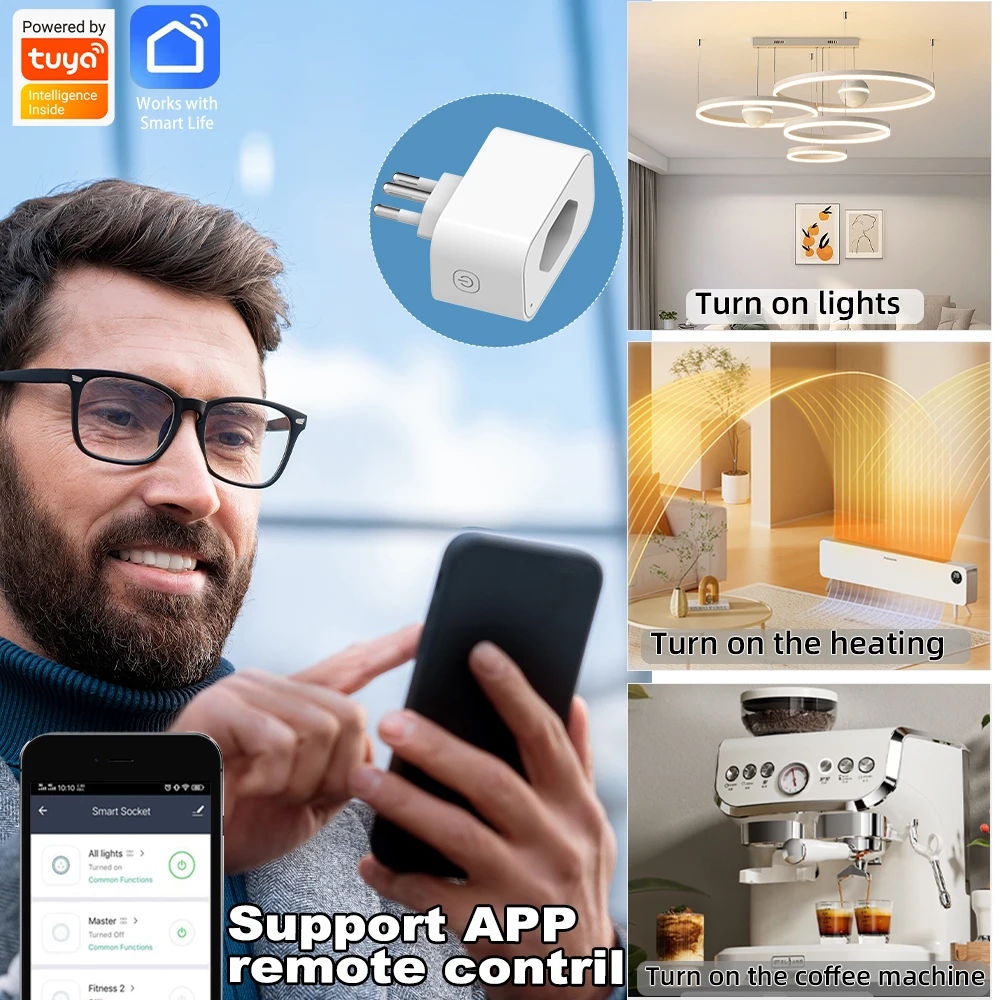 Tuya WiFi Smart Socket Brazil - Smart Wall Socket recension och pris