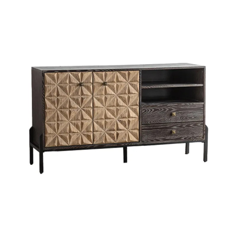

Atmospheric Entrance Cabinet Medieval Solid Wood Carving Creative Aisle Small Size Multifunctional Storage