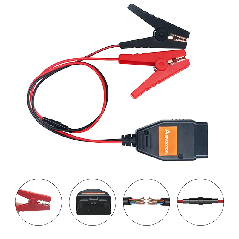 AER BT-30 Battery Clips OBD2 Connectors Emergency Power Off Protector ECU Memory Cable BT 30 Car Take the Electricity Cable