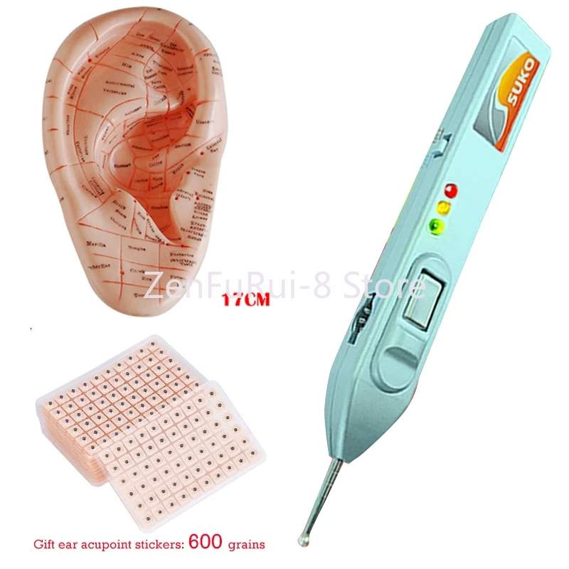 New Auricular Points Detector Automatic Ear Detection Pen Sound Acupressure Therapy Ear Auriculotherapy Acupressure Machine