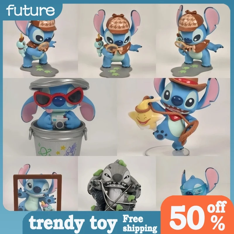 Toptoy Disney Stitch City Adventure Series Blind Box Doll Kawaii Anime Action Figure Surprise Mystery Box Toy Decor Girls Gift