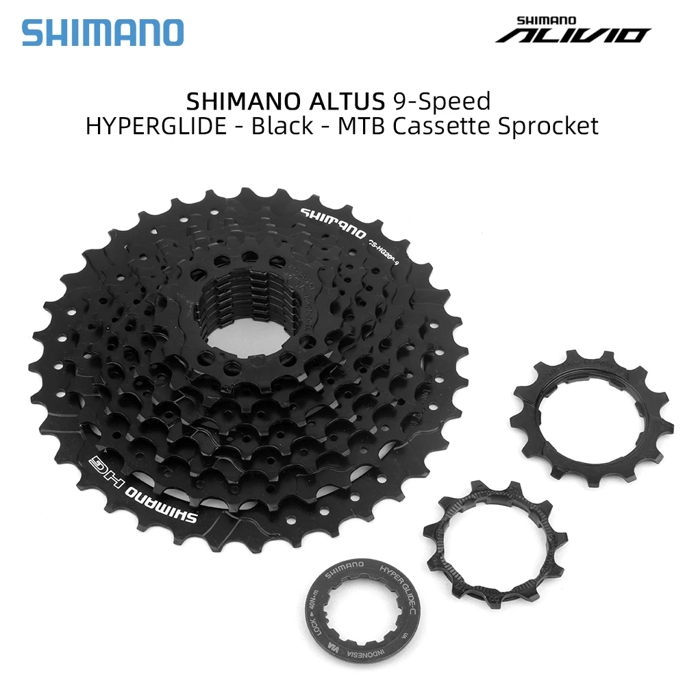 Shimano K7 9Speed Freewheel and Chain Groupset H200 Sunshine 23/25/28/30/32/36/40/42/46/50T  Cassette HG53/KMC X9 Chain 9V Kit