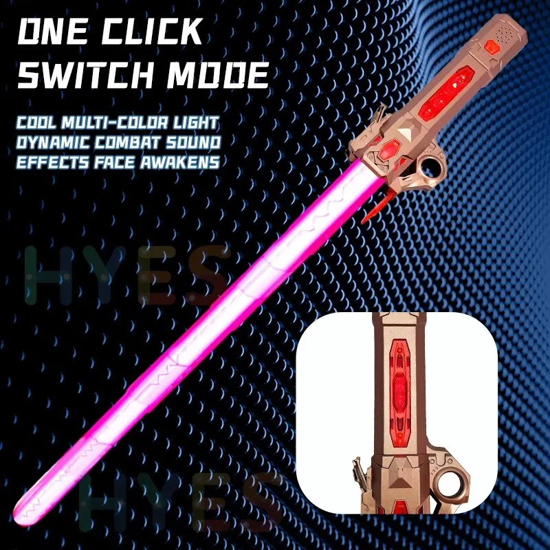 Retractable Lightsaber Finger Rotating Laser Sword Flash Luminous Sound Cos Force FX Duels Battle Toy for Children Adult Gifts