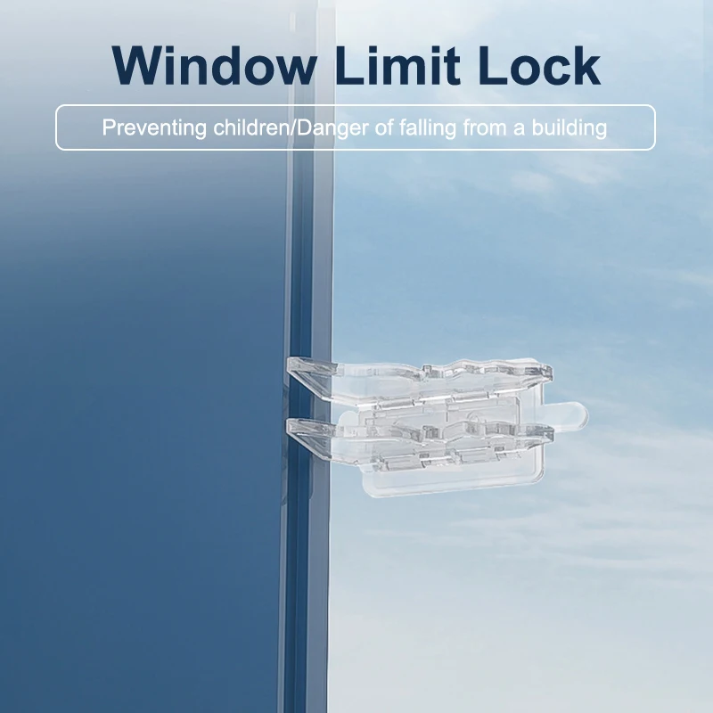 10 個窓ロック自己粘着跡のない接着剤蝶形強力な粘着力強力な貼り付けベビーケアスライドドアストッパー