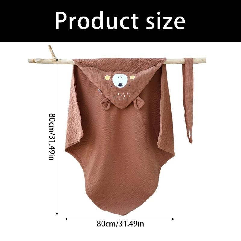 Cobertor infantil multiuso J15U, toalha banho algodão macio, embrulho seguro