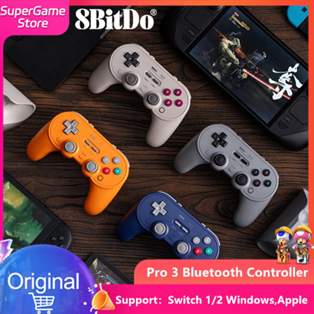 Геймпад 8BitDo с зарядной док-станцией адаптер 2 4G для Switch/Windows 10 Android/SteamOS/для Apple iOS Pro 3