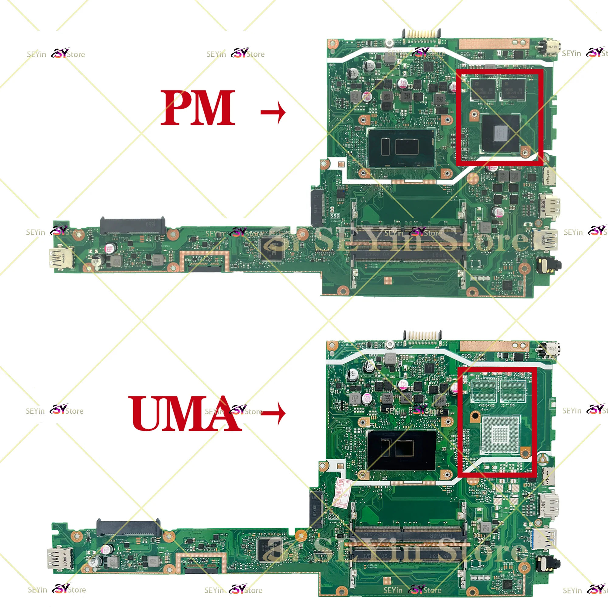 X407UBR Mainboard For ASUS X407U X407UA X407UV X407UAR X407UFR X407UF Laptop Motherboard I3 I5 I7 7th/8th Gen UMA/PM DDR4