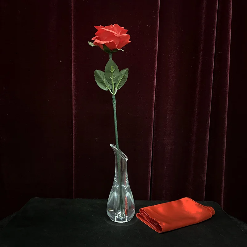 Floating and Color Changing Rose by JIN Magic Tricks Stage Illusions Gimmicks Mentalism Props Flower Floats Changes Color Magia