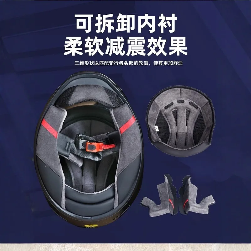 Motorcycle Riding Helmet Small Helmet Body Men's and Women's Four-season Locomotive Retro Cruise Helmet
