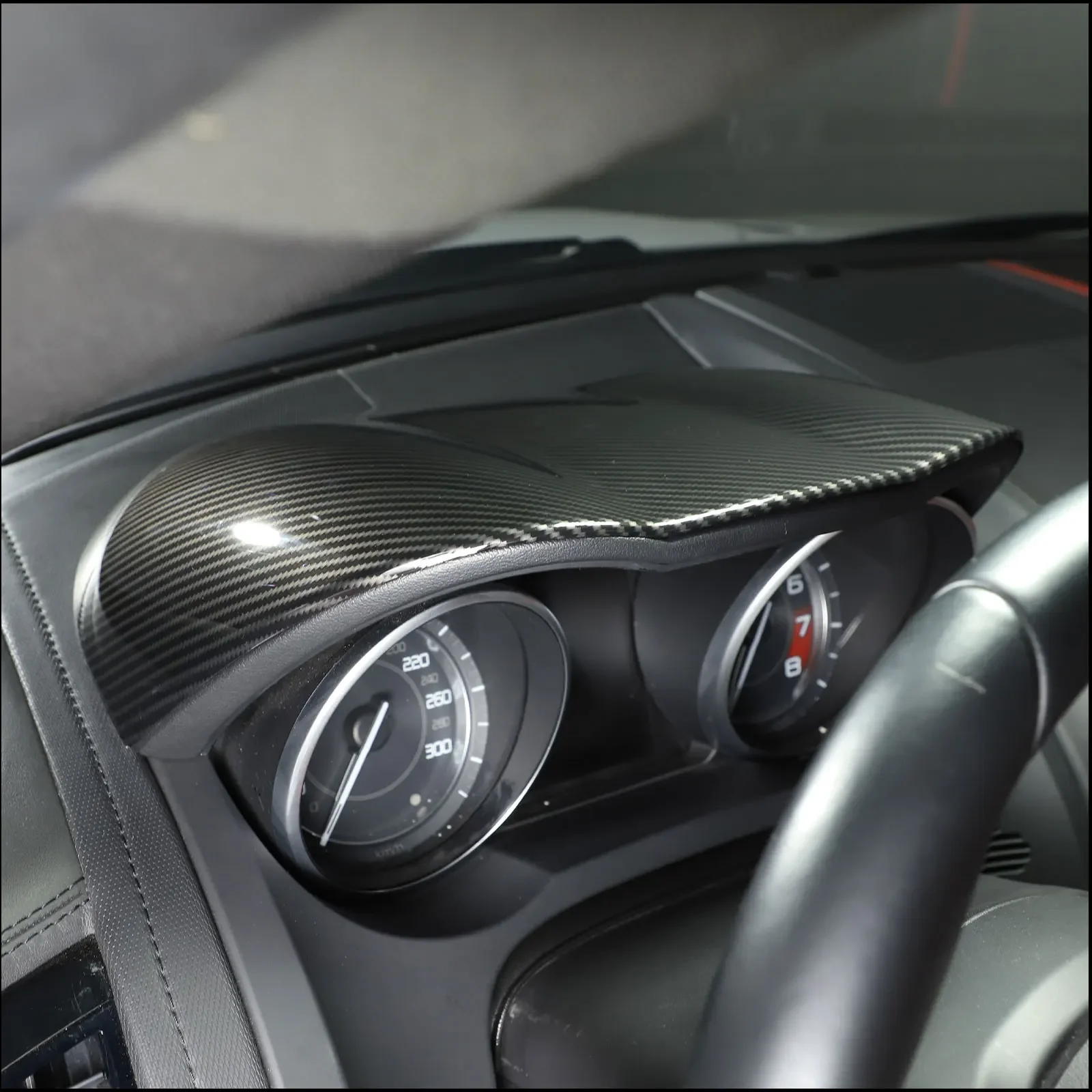 ABS Carbon Style Car Instrument Speedmeter Upper Panel Cover For Jaguar F-TYPE 2013-2024 Dashboard Decorative Trim Accessories