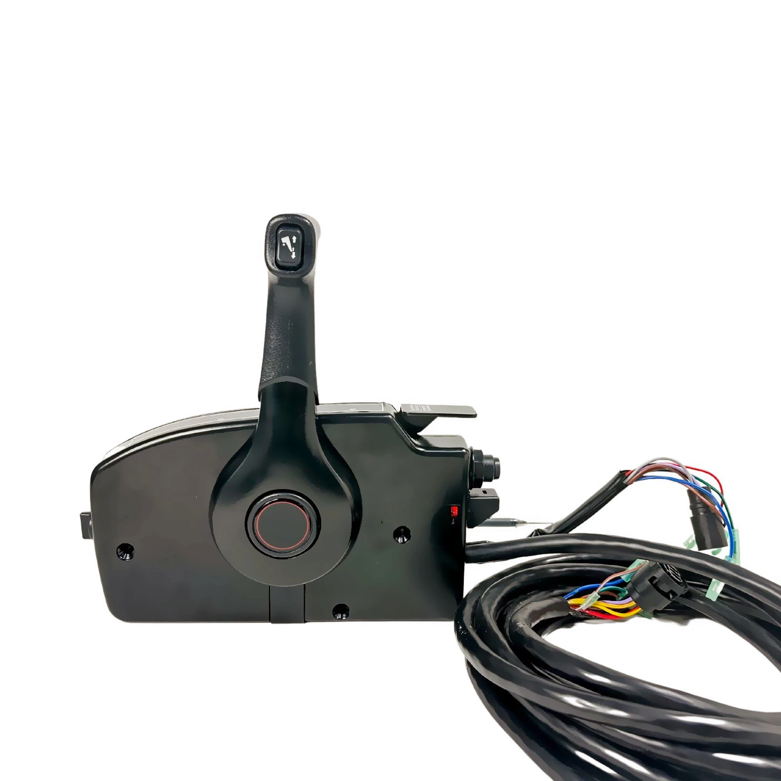 

Throttle control box 881170A10 is used for outboard side installation with 5 meters 10-core wiring harness to pull the throttle.