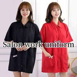 Hairdresser Work Clothes Hair Salon Uniform Anti Hair Anti Static Hairstylist Gown Beauty Salon Apron Pet Grooming Smock Y1124