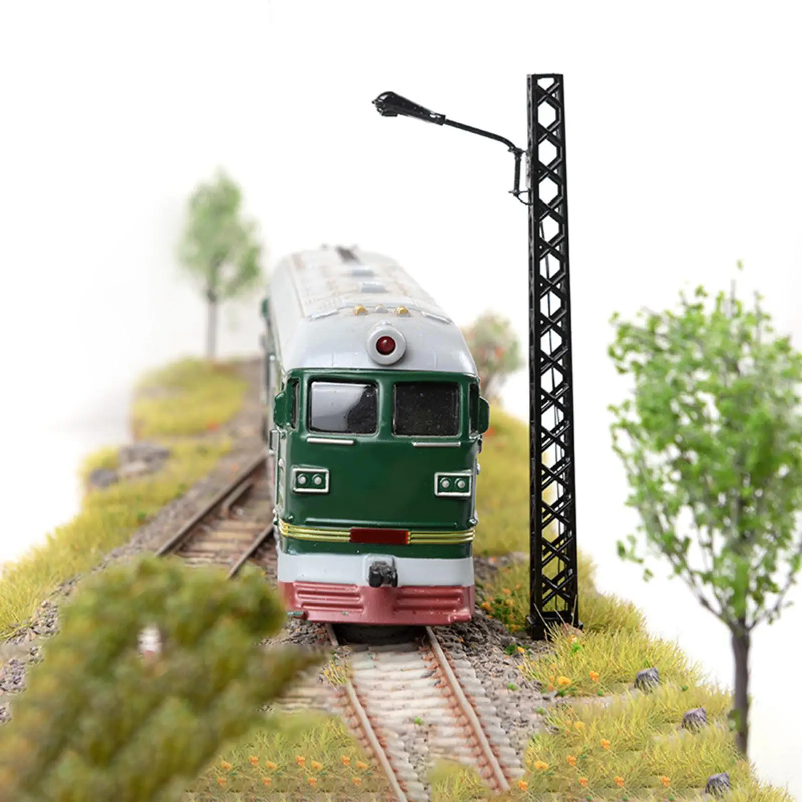 

2Pcs 1:87 Scale Lattice Mast Light Landscape Sand Table Model H0