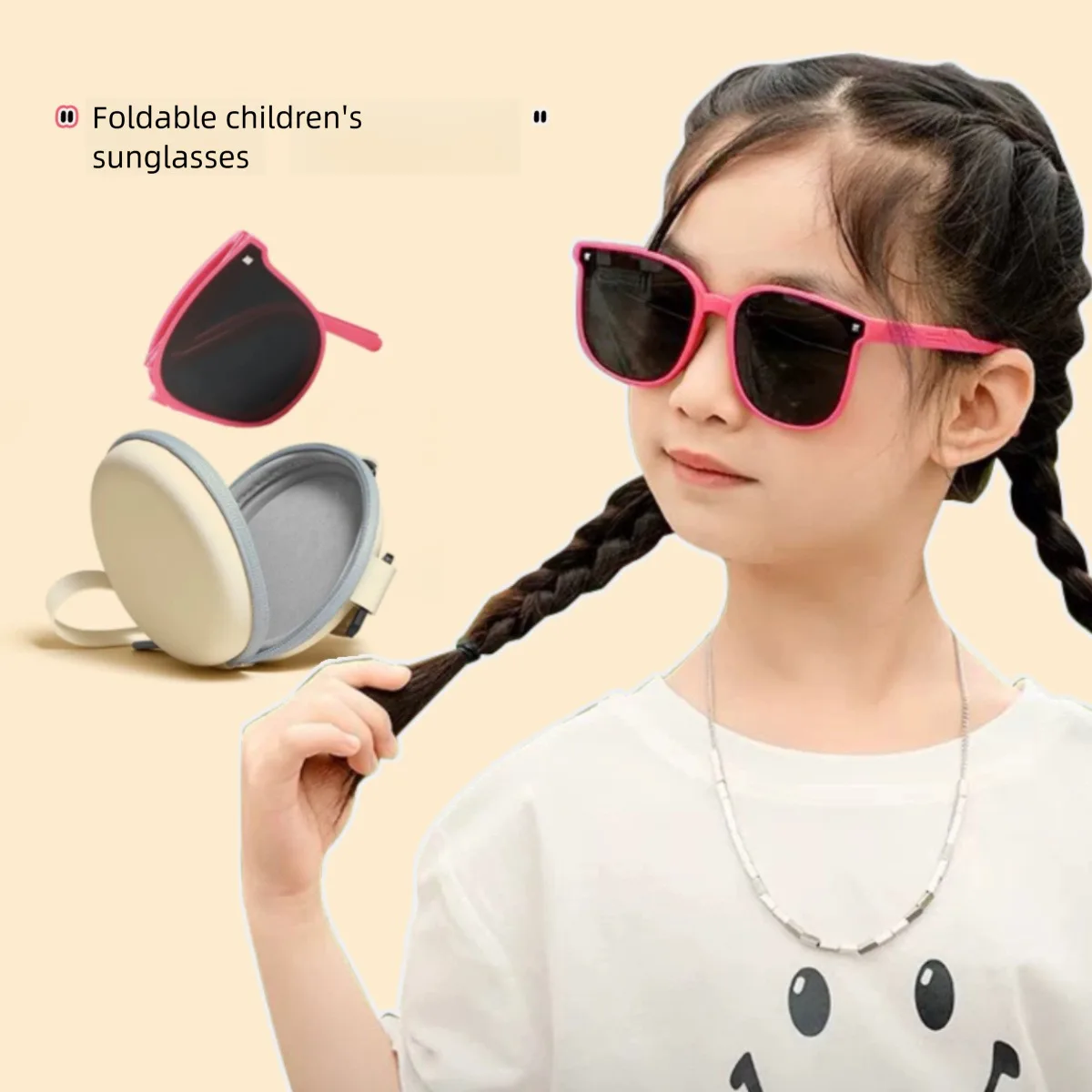 

2025 Folding children's sunglasses for boys, UV protection for girls, no eye damage for babies