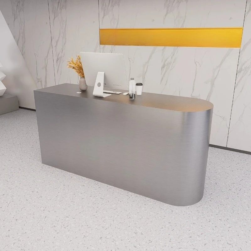 

Luxury Modern Reception Desk Infodesk Supermarket Cashier Reception Desk Work Counter Comptoir Caisse Commercial Furniture