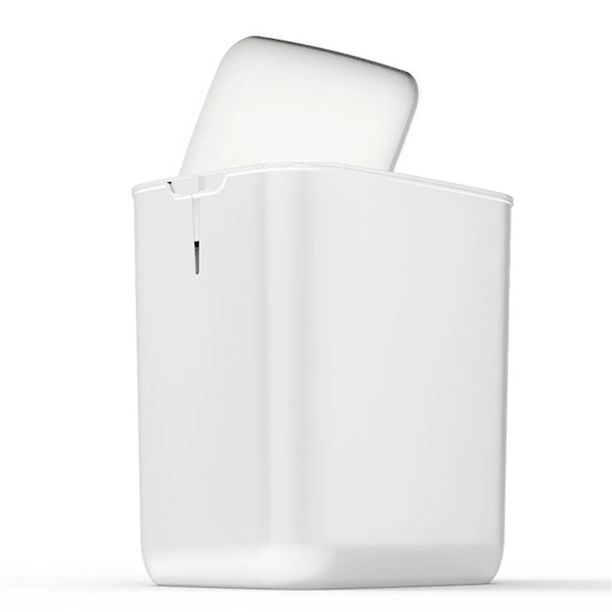 Abgu lata de lixo elétrica automática com tampa, lata de lixo sem contato para casa com tampa, lata de lixo inteligente para escritório, branca