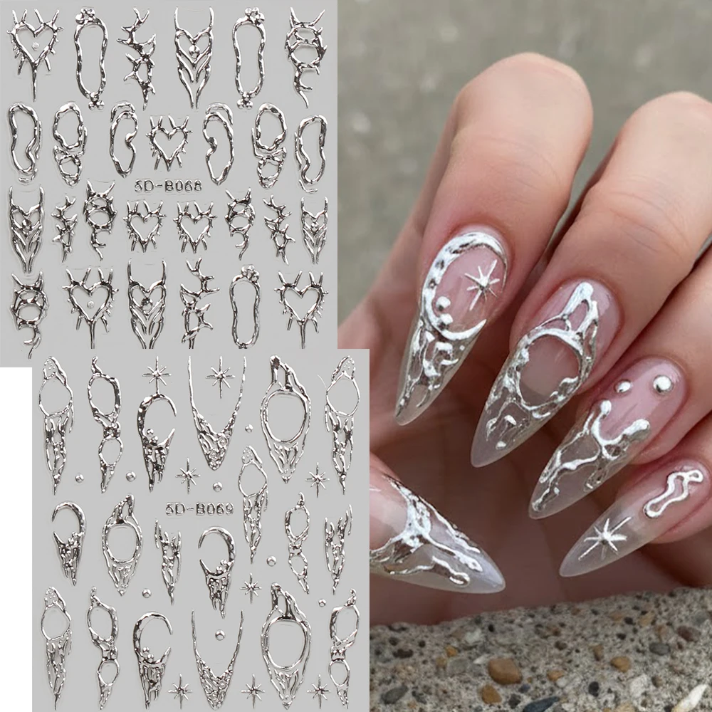 2枚入り ヴィンテージ風 ソーンズ Y2K ネイルアートステ - Nail Art Maroon のレビューと価格