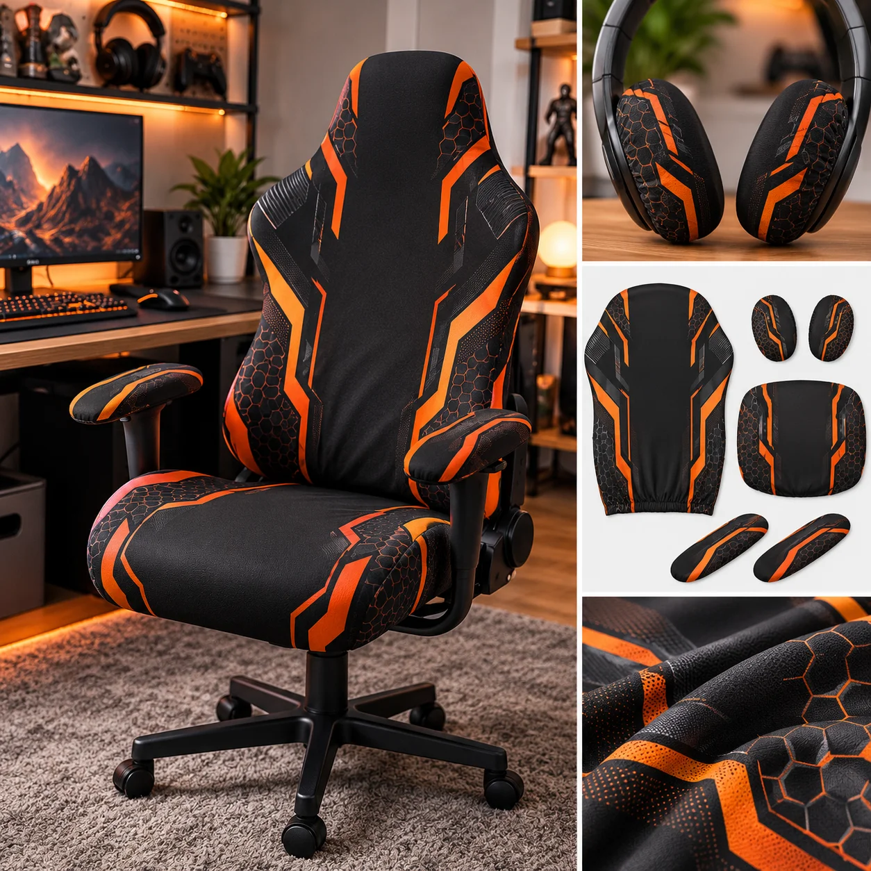 Gaming Accessories For Room - Custom Gaming Chair Covers Set, Personalized