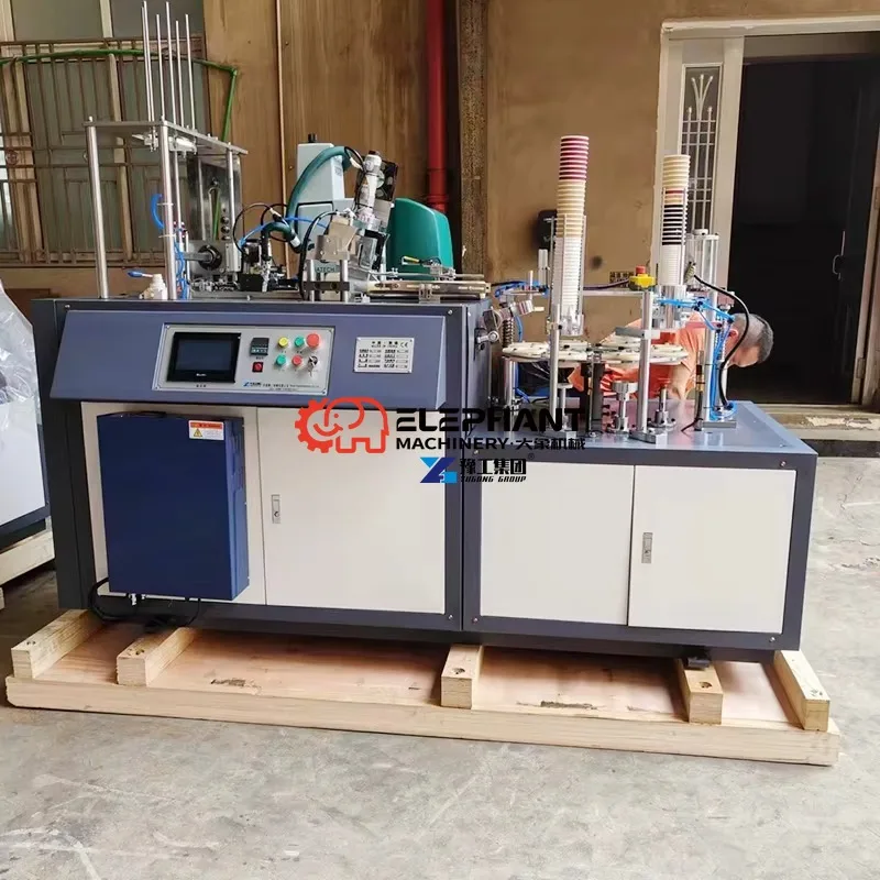 High Speed Precision Automatic Paper Cup Making Machine Coffee Tea Disposable Cup Rim Forming Manufacturing Machinery