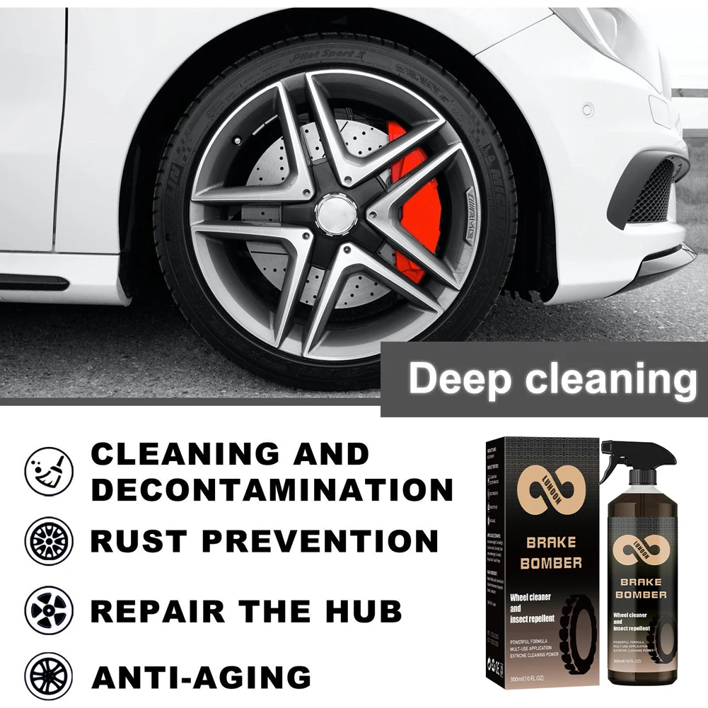 Bug Remover Non-Acid Versatile Brake Dust Remover Dust Removal Car Wash Wheel Cleaning Spray Perfect for Cleaning Wheels Tires