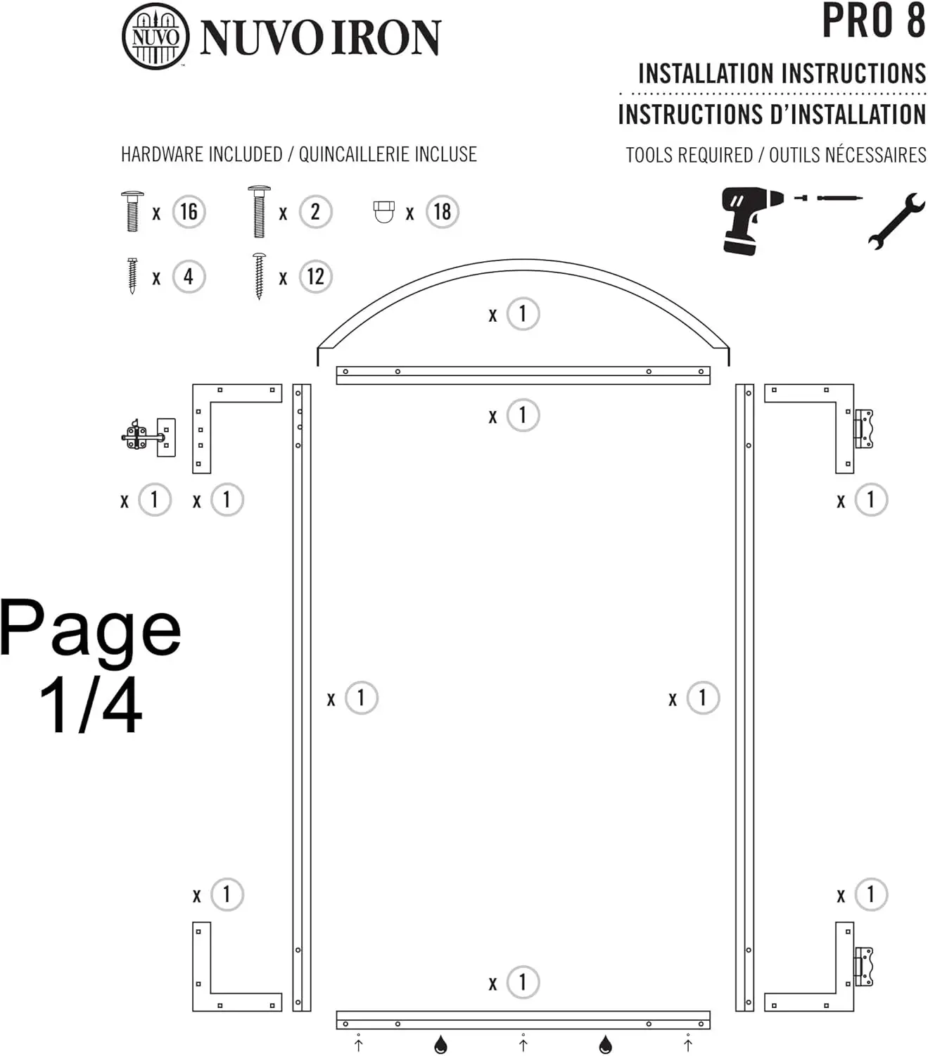 Preto Padrão Fence Board, Portão Frame, 8 Wide x 6 'Long, 6 Pé