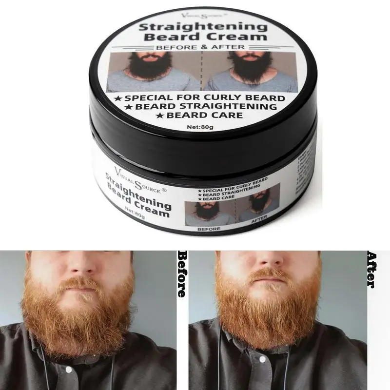 80g crema lisciante per barba crema ammorbidente per barba crema per lo Styling della barba crema per lo Styling dei baffi crema universale per rifinire la barba