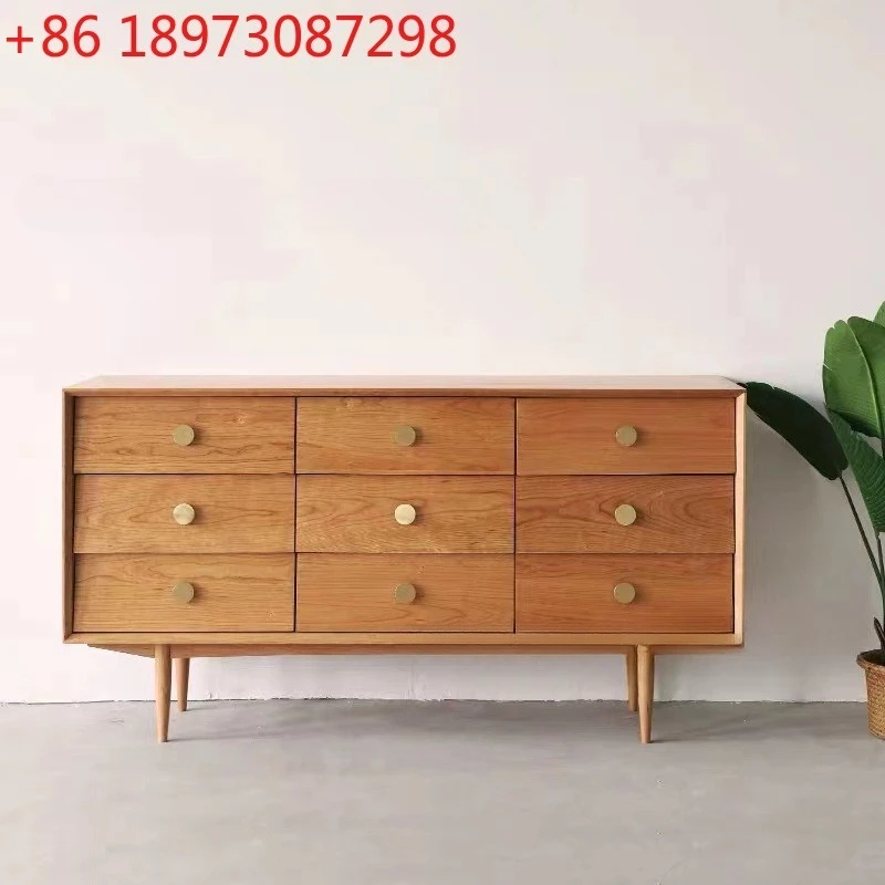 

Скандинавский многослойный многослойный шкаф для домашней спальни из цельного дерева с ящиками, обеденный боковой шкаф для хранения, балкон, многофункциональный