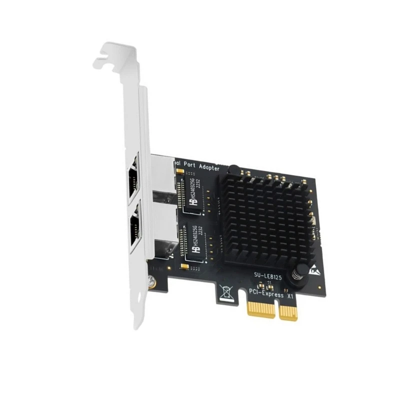 Два порта 2,5 Гбит/с сетевой адаптер PCIE3.0X1 2-портовый RJ45 для настольной игровой карты RTL8125BG Control