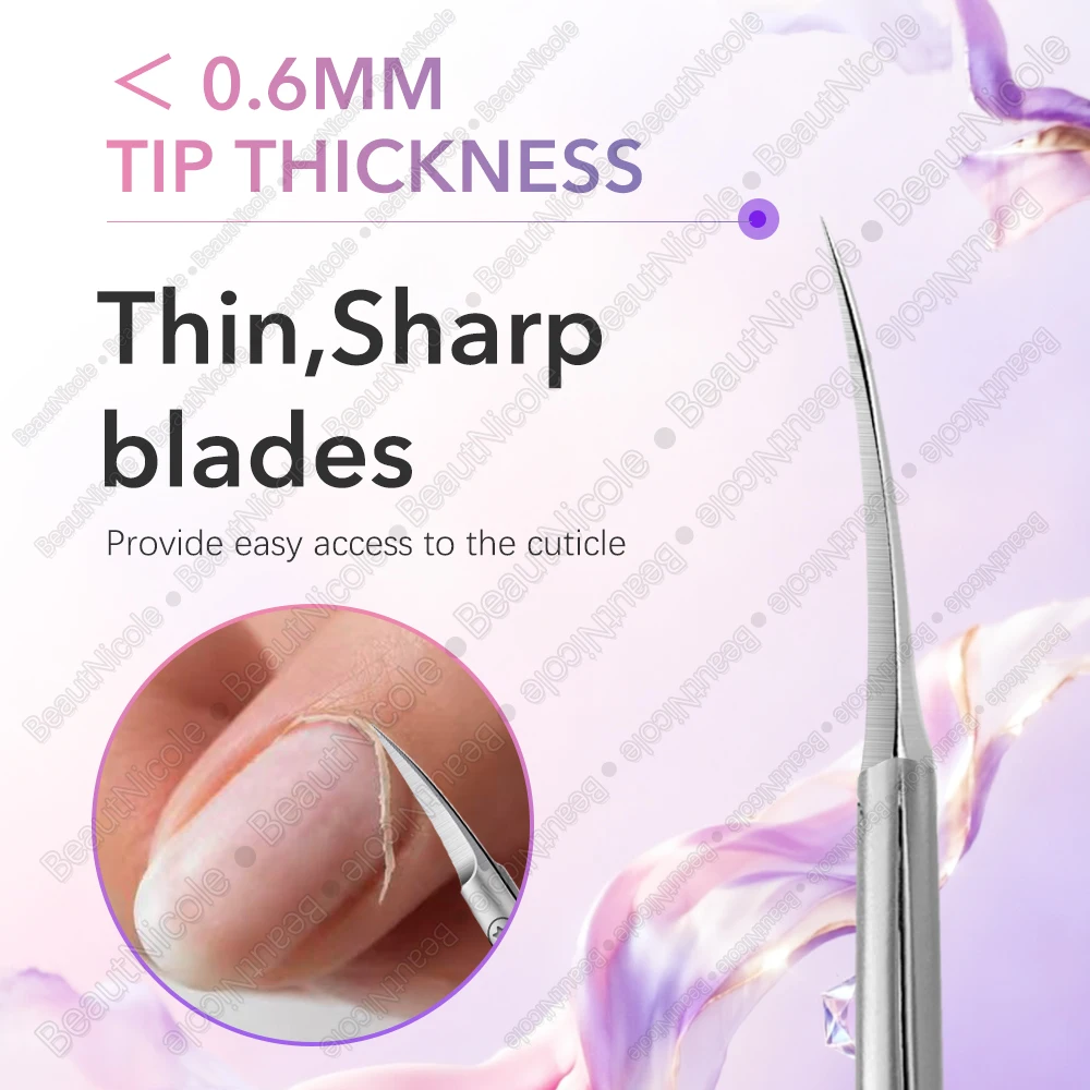 Cuticle Scissors Precise Fingernails Cuticles Stainless Steel Cuticle Trimmer Cutter Fine Pointed Tip Russian Manicure Tools
