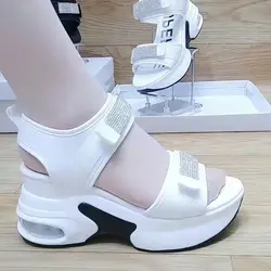 Summer Platform Sandals New Internal Increase Muffin High Heel Wedge Sandals Women's Shoes