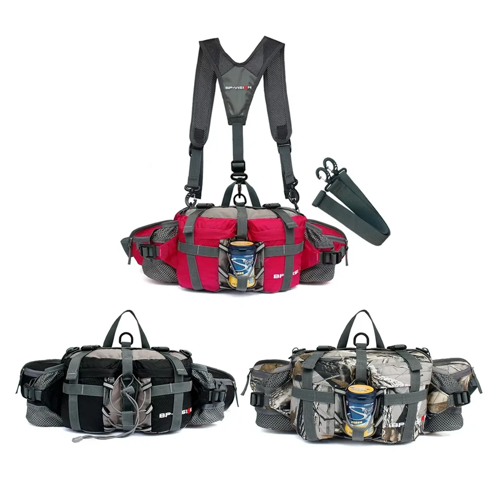 

Men Women Shoulder Bag Kettle Travel Backpack Waterproof Rucksack 5L Outdoor Sports Hiking Waist Bag Camping Cycling Climbing
