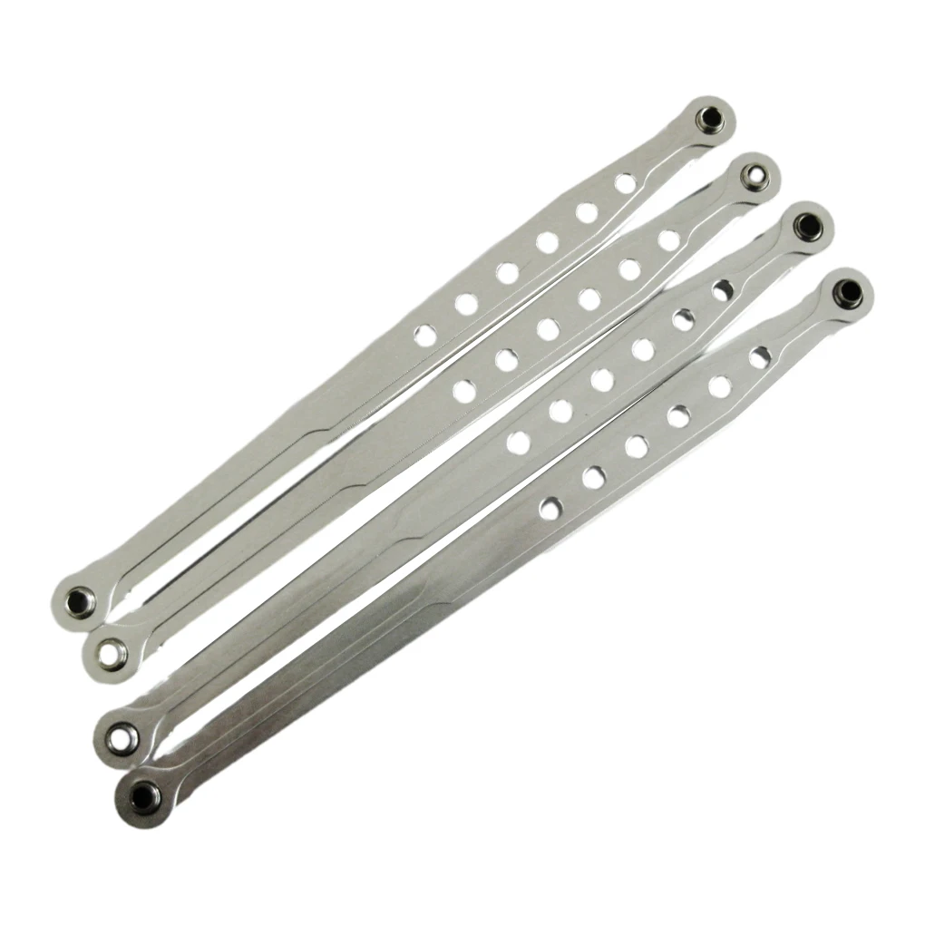 Varilla de enlace de suspensión inferior delantera y trasera de aluminio, 4 piezas, para AXIAL SCX10 1/10 RC, piezas de actualización