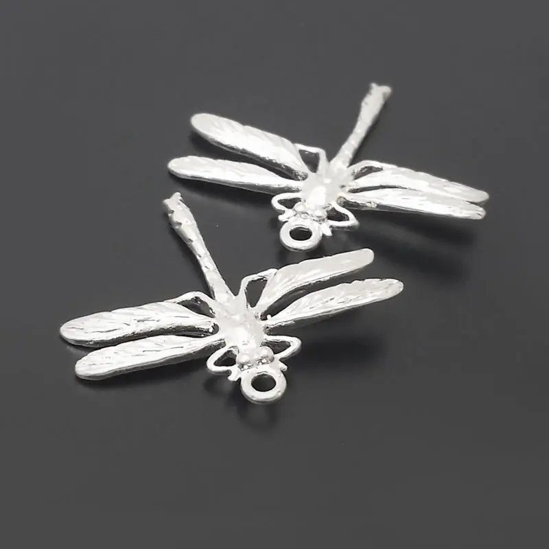 6PCS 18K Gold Color Brass Dragonfly and Bee Charms Pendants High Quality Diy Jewelry Findings Earrings Accessories Wholesale