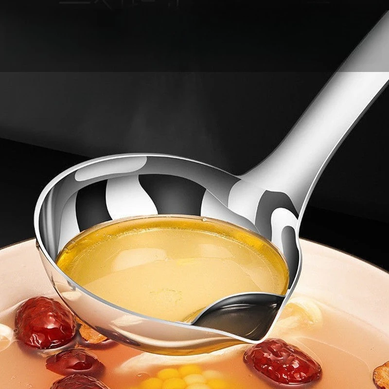 

Маслоотделитель из нержавеющей стали, дуршлаг для супа, ложка для супа, соуса, масло, суп, сепаратор жира, ситечко для жира, ложка с носиком